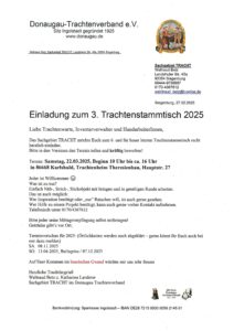 Auf geht`s zum 3. Trachtenstammtisch!